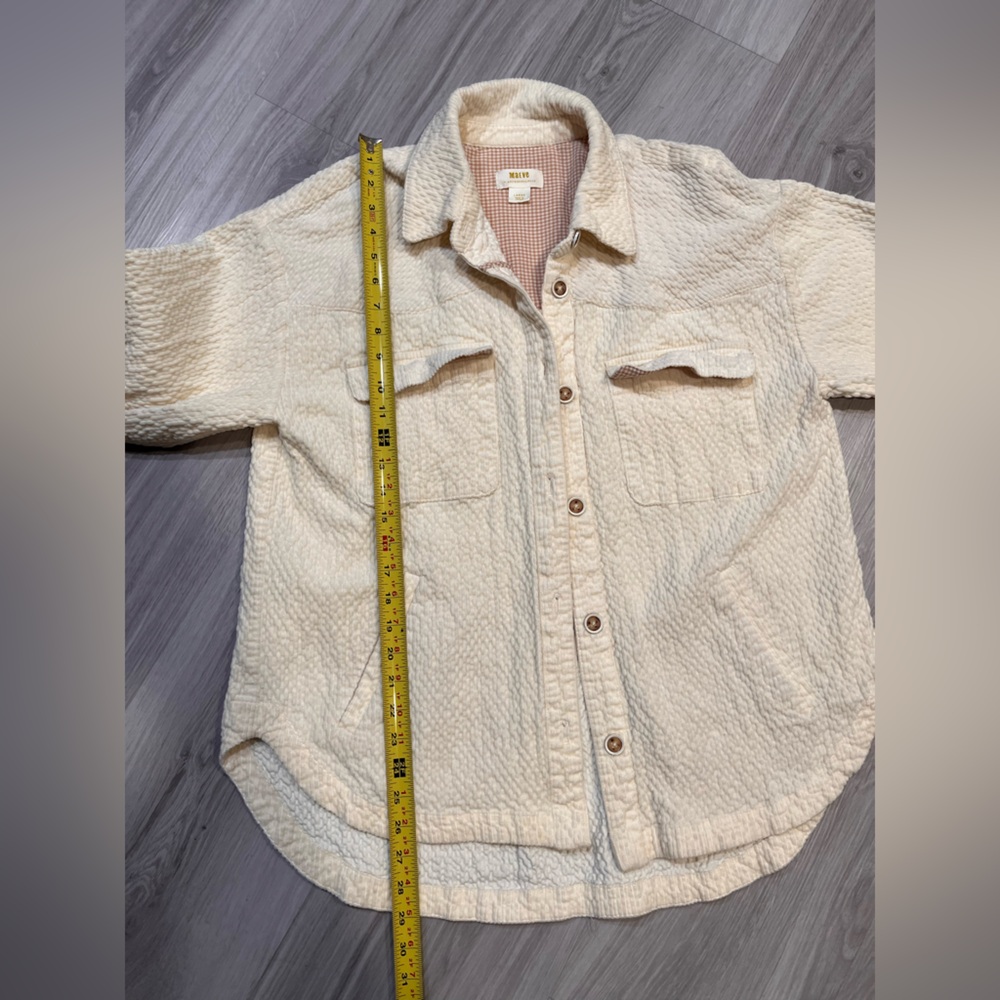 NWOT ANTHROPOLOGIE Cream Button-Up Women's Jacket - Picture 12 of 14